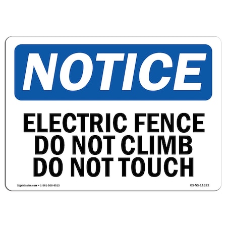 OSHA Notice, 12 Height, 18 Width, Decal